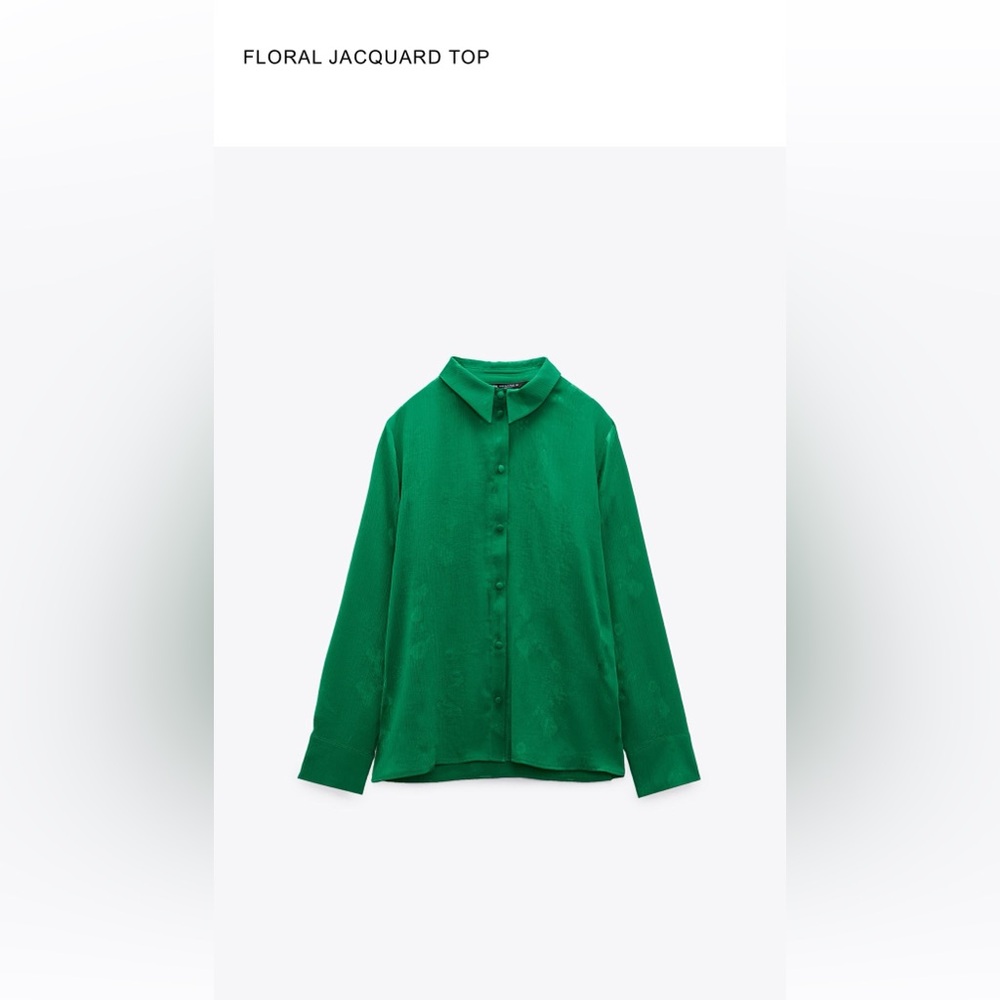 Zara Green floral top